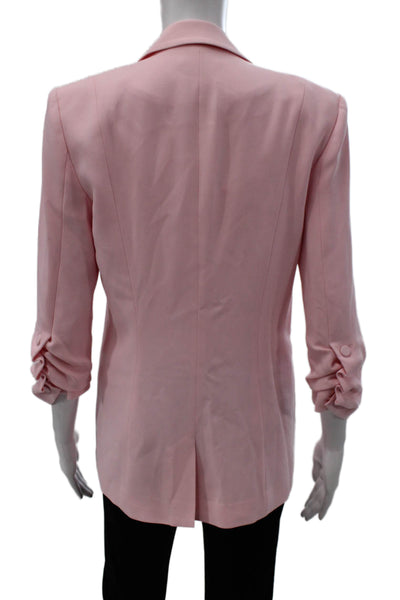 Cinq A Sept Women Pink Basic Jacket 3/4 Sleeve Button Size 2