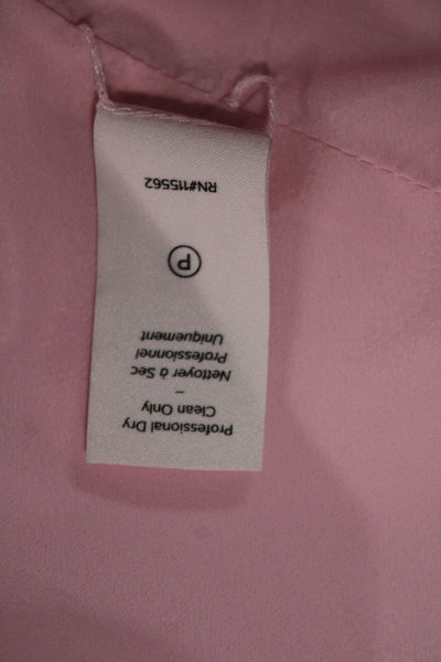 Cinq A Sept Women Pink Basic Jacket 3/4 Sleeve Button Size 2