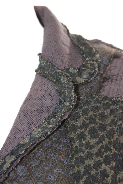 Gregory Parkinson Women Multicolor Animal Print Polyester Blend Jacket Size 4