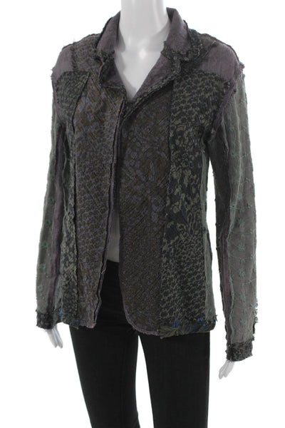 Gregory Parkinson Women Multicolor Animal Print Polyester Blend Jacket Size 4