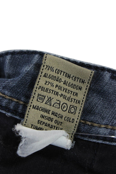 DL 1961 Womens Cropped Jeans Blue Mid Rise Button Cotton Size 26
