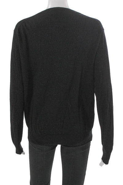 Polo Ralph Lauren Womens Black Cotton Crewneck Sweater Long Sleeve Size XL