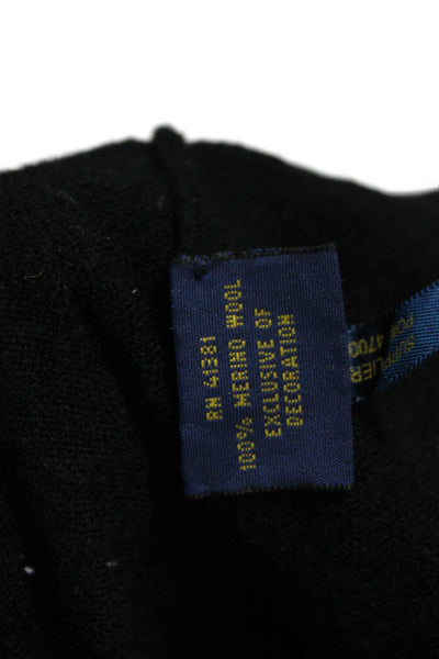 Polo Ralph Lauren Womens Black Cotton Crewneck Sweater Long Sleeve Size XL