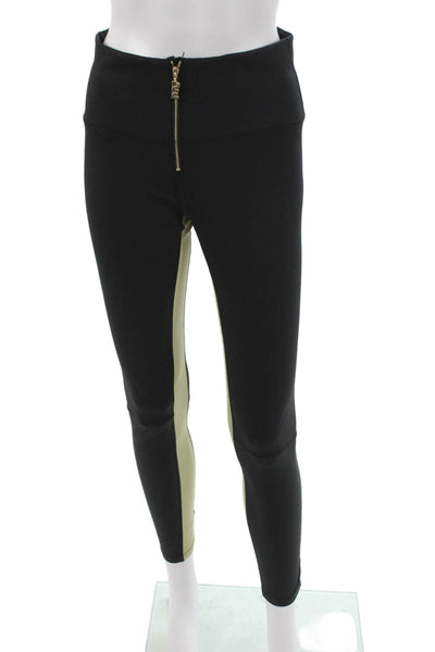 PE Nation Women Colorblock Sleeveless Nylon Pants Set Black Zip Size M