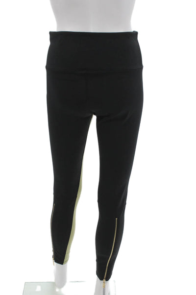 PE Nation Women Colorblock Sleeveless Nylon Pants Set Black Zip Size M