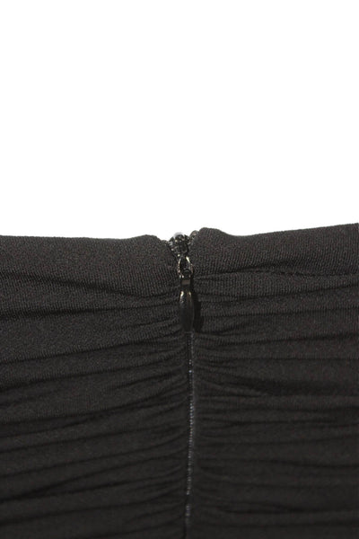 Pixie Market Women Black Cropped Tank Sweetheart Neckline Zip Size S