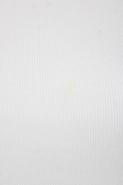 Tularosa Women Basic White Cotton Sleeveless Round Neck Tank Size S
