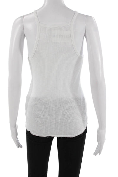 Sundry Women Basic Tank Sleeveless White Cotton Pullover Size 1