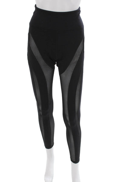 Year Of Ours Women Ankle Leggings Black Nylon Solid Size S