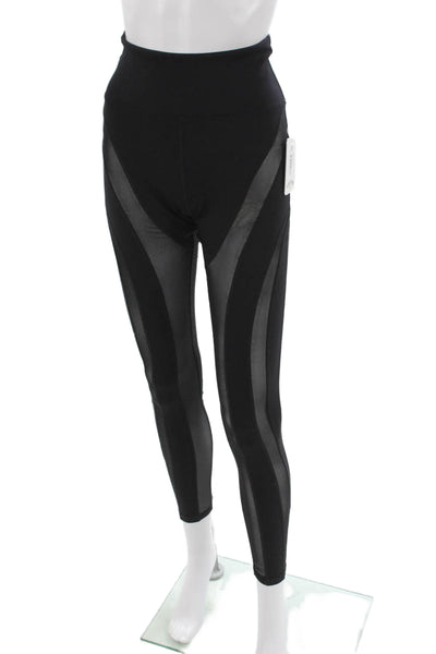 Year Of Ours Women Ankle Leggings Black Nylon Solid Size S