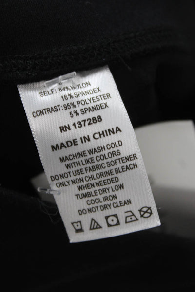 Year Of Ours Women Ankle Leggings Black Nylon Solid Size S
