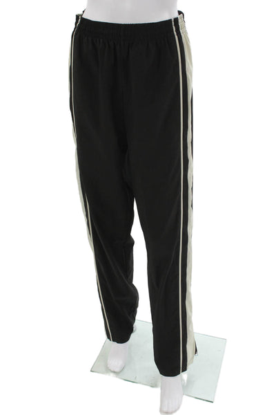 Noli Unisex Adults Track Pants Black Striped Nylon Pull On Size S