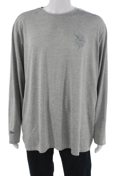 Vineyard Vines Mens Blue Graphic Long Sleeve Basic T-Shirt Polyester Size XL