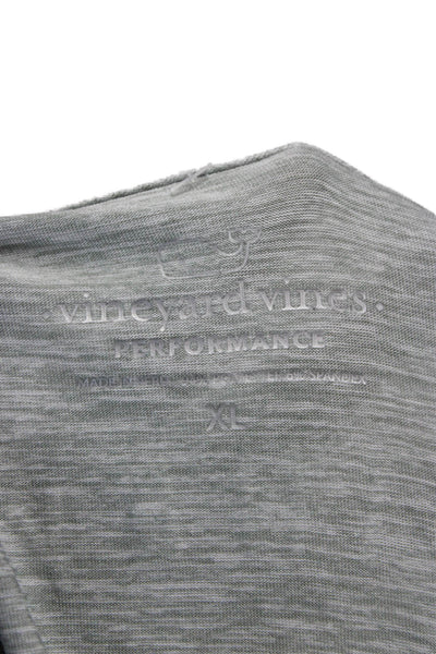 Vineyard Vines Mens Blue Graphic Long Sleeve Basic T-Shirt Polyester Size XL