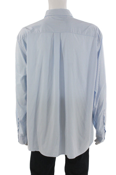 Vineyard Vines Mens Collared Long Sleeve Button Down Shirt Blue Size 2XL