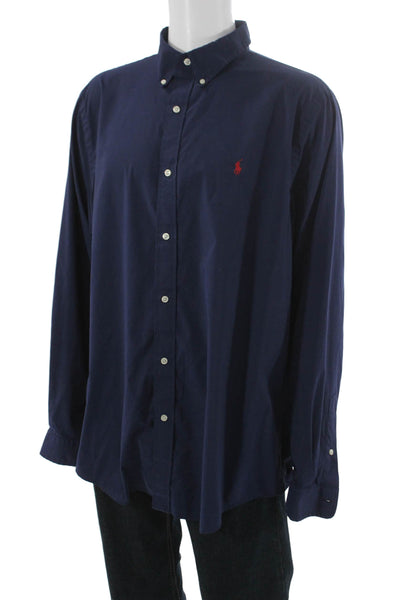Vineyard Vines Mens Collared Striped Nylon Long Sleeve Pullover T Shirt Size XL