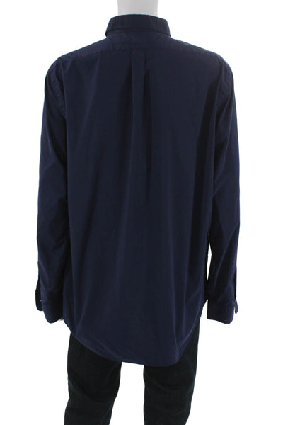 Polo Ralph Lauren Mens Cotton Long Sleeve Button Down Shirt Blue Size 2XL