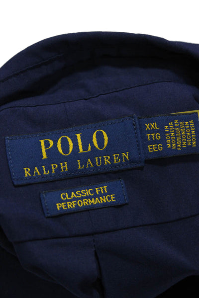 Polo Ralph Lauren Mens Cotton Long Sleeve Button Down Shirt Blue Size 2XL
