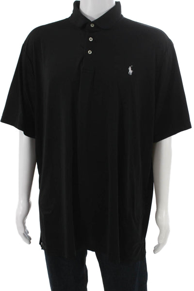 Polo Ralph Lauren Mens Casual Short Sleeve Polo Shirt Black Size 2XL