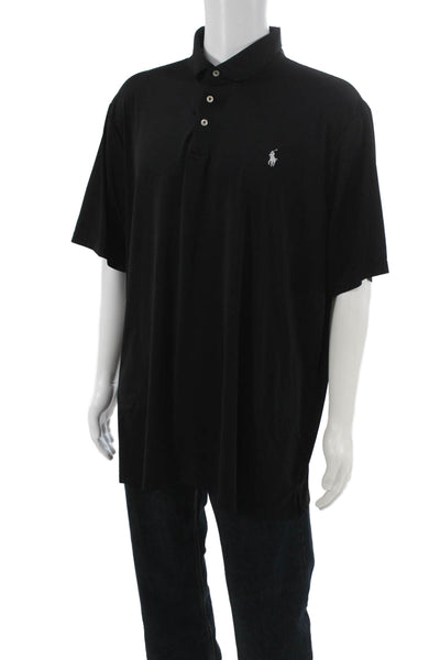 Polo Ralph Lauren Mens Casual Short Sleeve Polo Shirt Black Size 2XL
