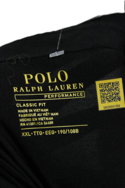 Polo Ralph Lauren Mens Casual Short Sleeve Polo Shirt Black Size 2XL