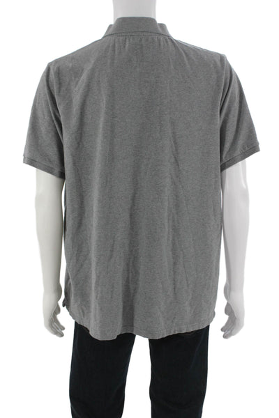 Vineyard Vines Mens Cotton Short Sleeve Casual Polo Shirt Gray Size XL