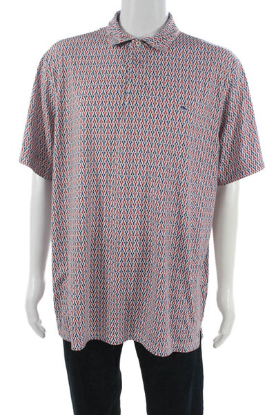 Vineyard Vines Mens Lobster Print Short Sleeve Shirt White Size XL