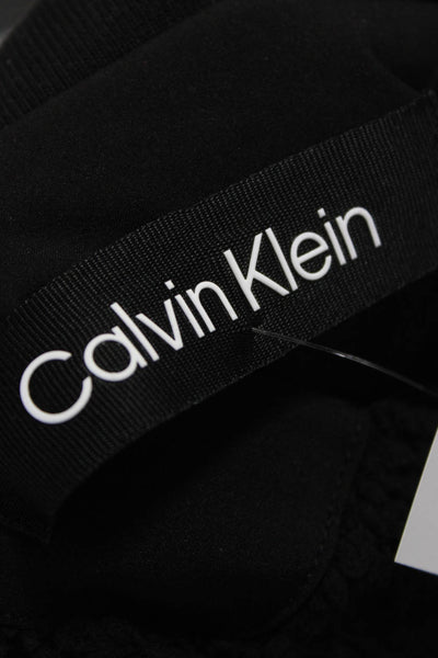 Calvin Klein Mens Windbreaker Jacket Black Polyester Zip Solid Fall Size 2XL
