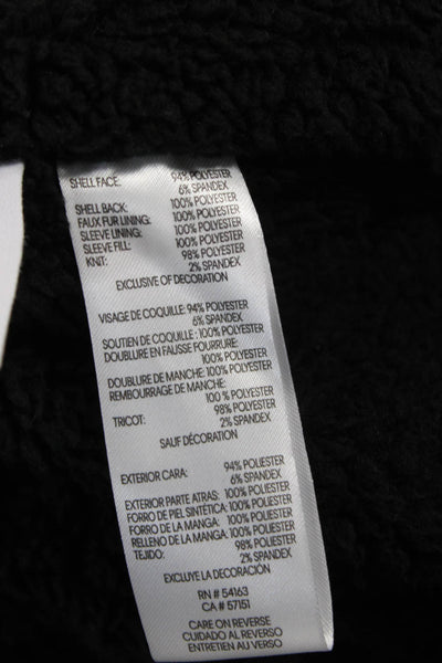 Calvin Klein Mens Windbreaker Jacket Black Polyester Zip Solid Fall Size 2XL