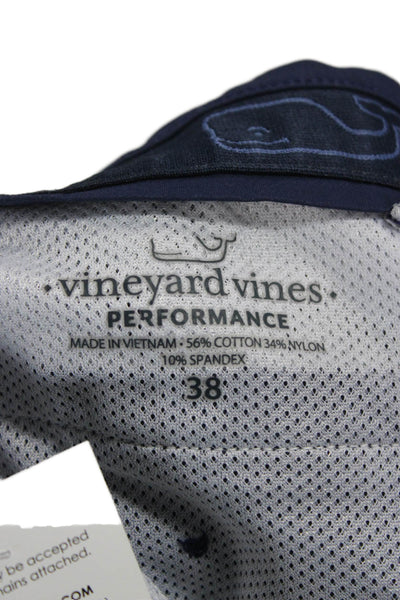 Vineyard Vines Mens Chino Shorts Blue Cotton Button Size 38