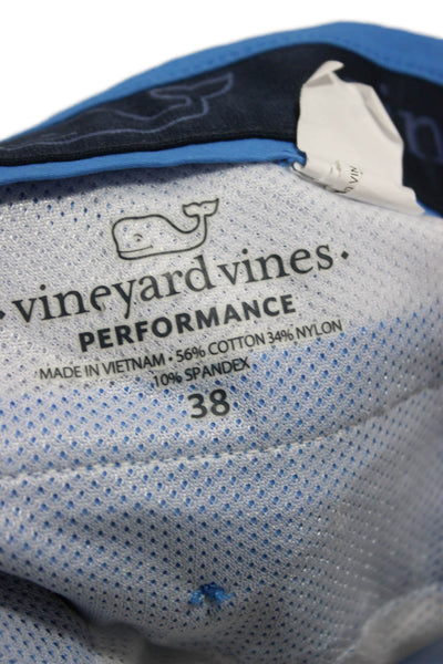Vineyard Vines Mens Athletic Cotton Blue Shorts Zip Size 38