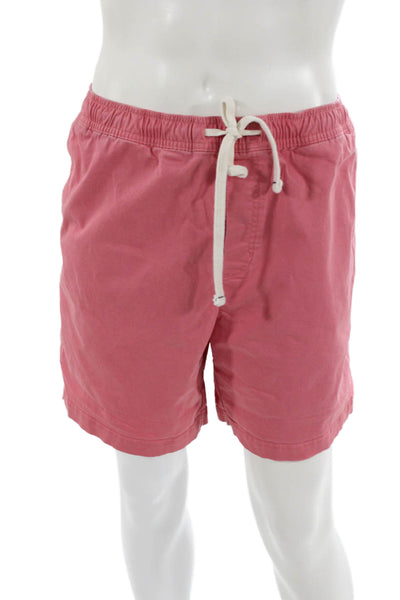 Vineyard Vines Mens Pink Cotton Chino Shorts Drawstring Solid Size XL