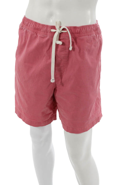 Vineyard Vines Mens Pink Cotton Chino Shorts Drawstring Solid Size XL