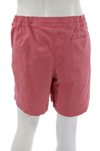 Vineyard Vines Mens Pink Cotton Chino Shorts Drawstring Solid Size XL