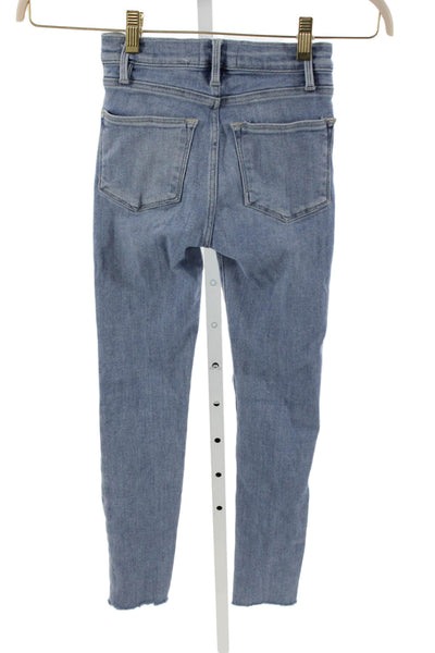 Frame Womens Blue Skinny Jeans Cotton Blend Size 24