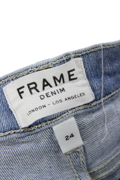 Frame Womens Blue Skinny Jeans Cotton Blend Size 24