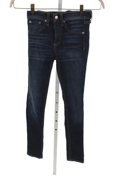 Rag & Bone Jean Women Skinny Blue Mid-Rise Cotton Blend Jeans Size 24