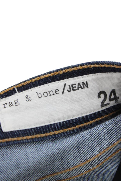 Rag & Bone Jean Women Skinny Blue Mid-Rise Cotton Blend Jeans Size 24