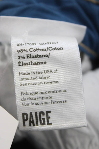 Paige Womens Skinny Jeans Blue Mid Rise Cotton Blend Size 24