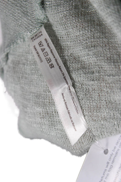 Intimately Free People Womens Tunic Green Rayon 3/4 Sleeve Round Neck Size XS