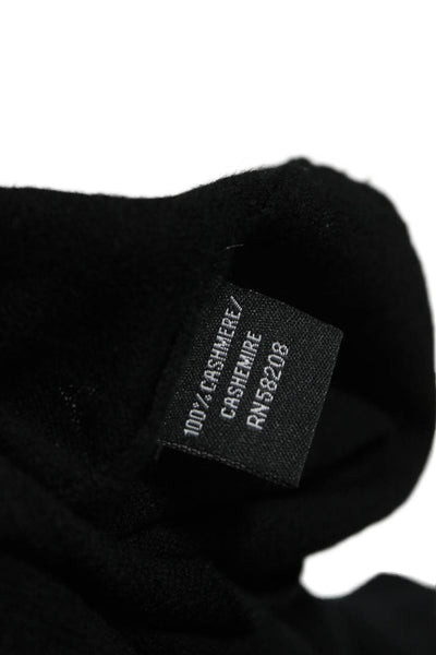 Karoo Mark Eisen Women Black Cashmere Tunic Sweater Scoop Neck 3/4 Slv Size 2