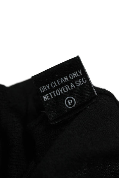 Karoo Mark Eisen Women Black Cashmere Tunic Sweater Scoop Neck 3/4 Slv Size 2