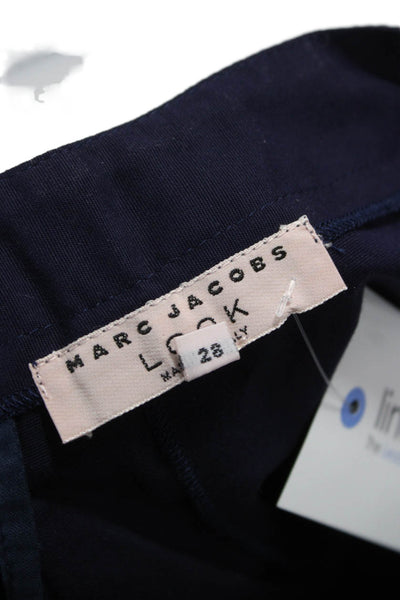 Marc Jacobs Women Dress Pants Blue Cotton Button Size 44