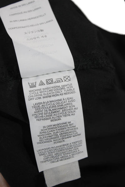 J Crew Womens Shirt Dress Black Cotton Collared Short Sleeve Button Size XL