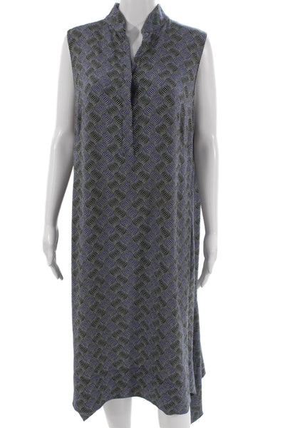 Akris Punto Womens Shift Dress Multicolor Geometric Sleeveless Size 16