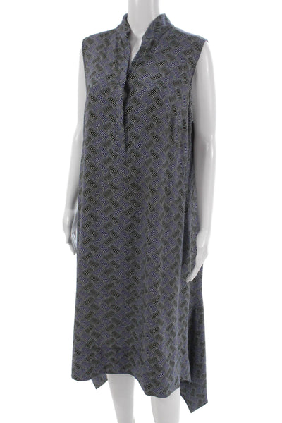 Akris Punto Womens Shift Dress Multicolor Geometric Sleeveless Size 16