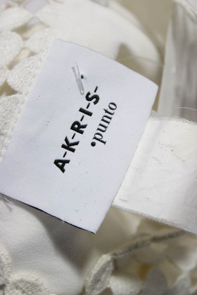 Akris Punto Women Sleeveless Ivory Shift Dress Midi Size 14