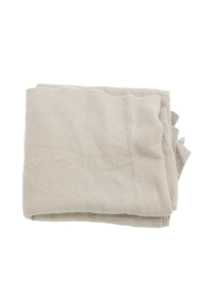 Armand Diradourian Adults Cashmere Knitted Throw Blanket Beige Size 52 x 40