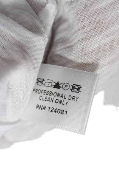 Proenza Schouler Women Basic White 100% Cotton Long Sleeve T-Shirt Size L