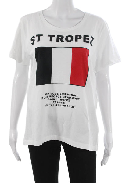Libertine Unisex Basic White Cotton Crew Neck T-Shirt Short Sleeve Size M